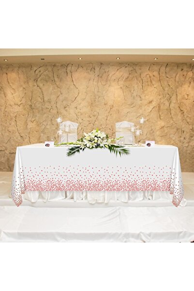 Flippy Τραπεζομάντιλο, Flippy, PEVA, Εκτύπωση με πουά, 137 x 274 cm, Αδιάβροχο, Ροζ Χρυσό