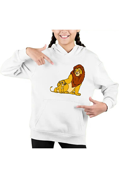 OEM Παιδικό Φούτερ με Κουκούλα για Κορίτσια Mufasa Simba Ο Βασιλιάς των Λιοντ...