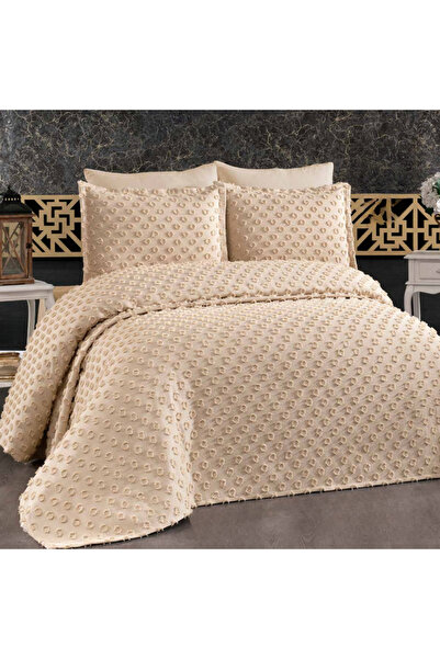 GOLDEN HOME طقم بيكيه مزدوج مقاس 240 × 250 سم ووسادتين