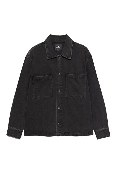 Pull & Bear Asit yıkamalı ince ceket