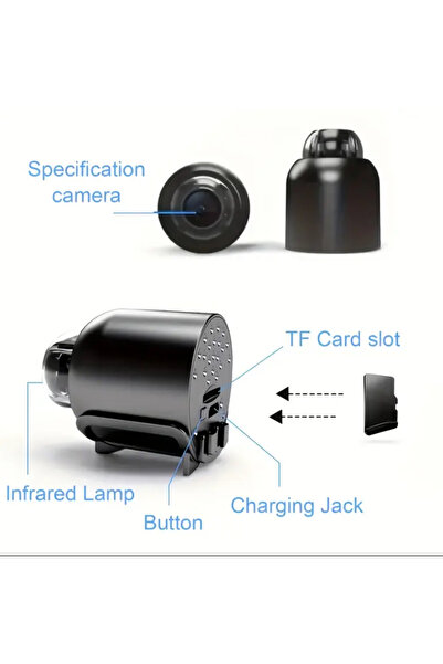 Phellos Mini WiFi Kamera – Gece Görüşlü, SIM Kart Destekli, Elektrik Bağlantılı, HD Çözünürlük