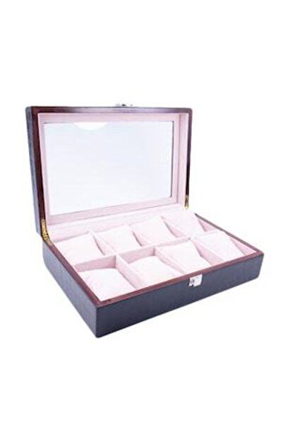 Doty Cutie 8 ceasuri Seth, caseta eleganta pentru ceasuri, piele ecologica tip croco, interior captusit c