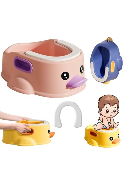 Flippy Children's Potty, +1 year, Portable, Duck Design, Non-Toxic, Detachable Compartment, Handle,