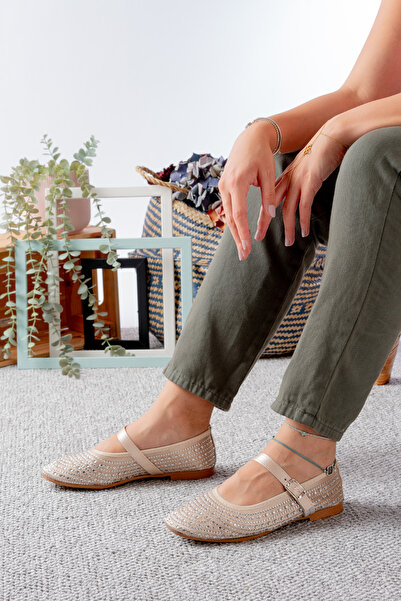 Slipcat Women's Beret Stone Casual Ballerina Shoes