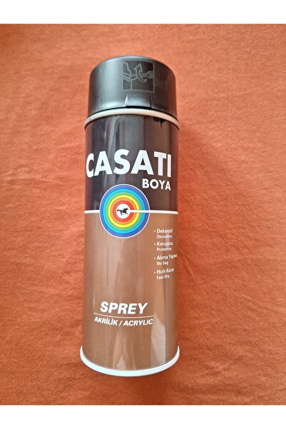 Casati Akrilik Sprey Boya 400 ml – Düz Mat Siyah RAL 9005, Hızlı Kuruyan
