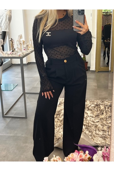 KAROL Kumaş pantolon palazzo