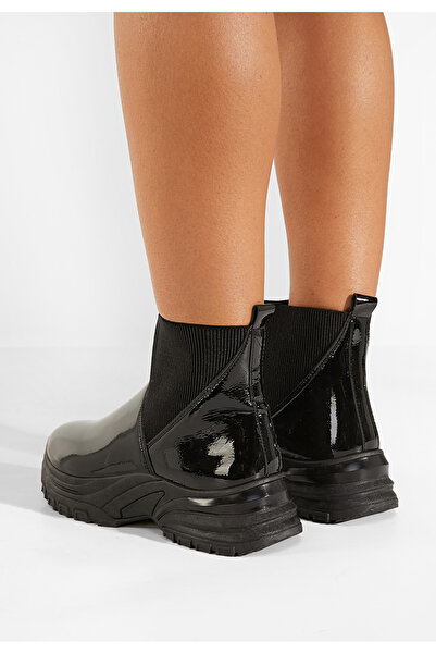 B T Shoes Γυναικεία μποτάκια Μαύρα Ersa