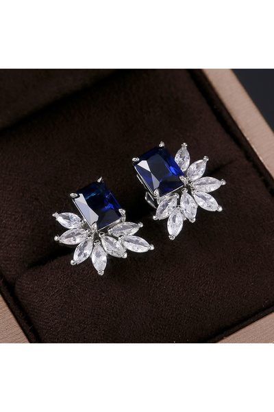 Choice أقراط زفاف وخطوبة هويتان E638 الرائعة مرصعة بالزركونيا المكعبة بتصميم ...