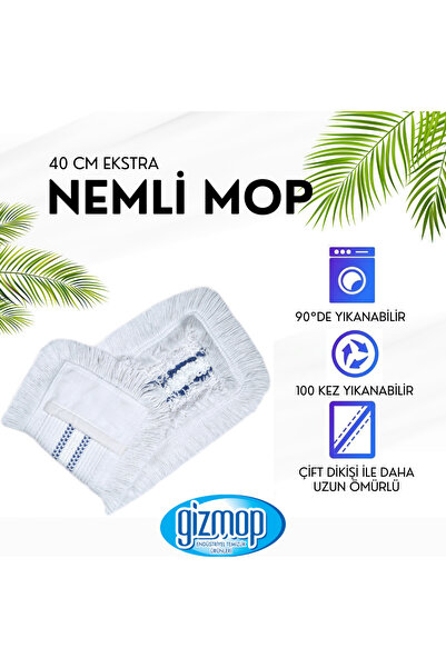 40 Cm Nemli Mop Zemin Paspası %100 Pamuk Yedek