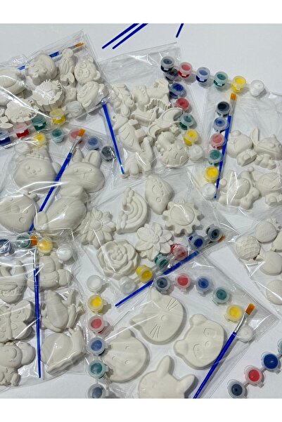 Glowria 50 adet Çocuk ve Yetişkin Boyama Setleri | 5 adet 6'lı Akrilik Boya, ...