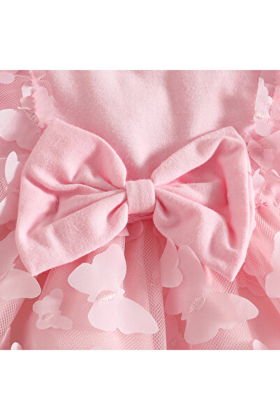 nannie Pink Festite Dress with Flowers Diana - 6-12 months
