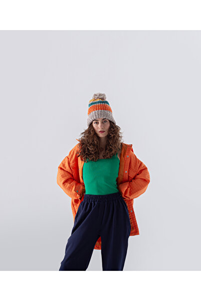 MODA Jakar Kumaş Kare Desen Oversize Gömlek