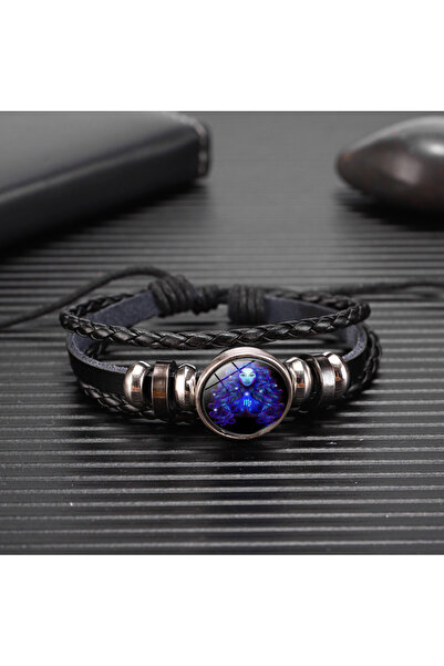 Choice10 YA0722-12-virgo 12 Zodiac Signs Ctellation Charm Luminous Bracelet f...