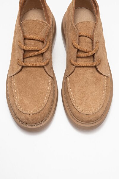 LuviShoes Γυναικείες μπότες Chukka από γνήσιο δέρμα LILYA Toprak Suede