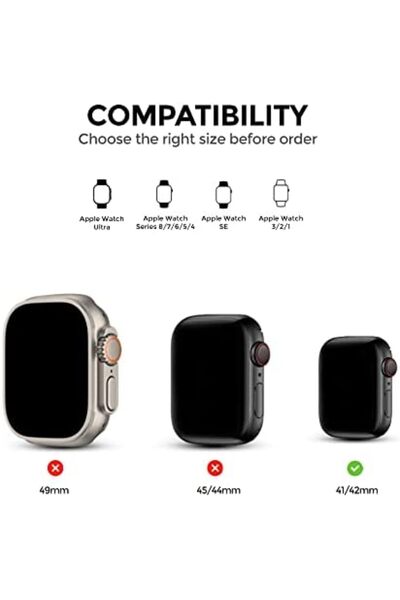 O Ozone Rugged Cover Series Compatible with Apple Watch Series 8 41mm Case with Screen Protector (Pa