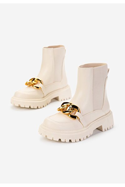 B T Shoes Béžové dámské kotníkové boty Agestra