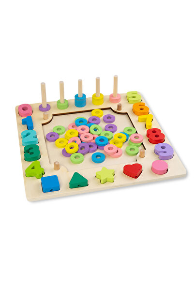 SDX Market Joc de pescuit multifuncțional din lemn 6 în 1, magnetic