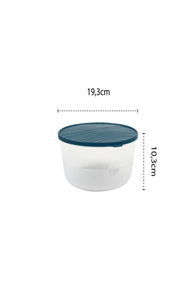 GenelTedarik Round Storage Container 1.1,5.2,2Lt Set of 3