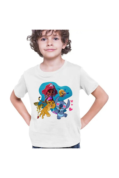 OEM Children's T-shirt for Boys Ariel Stitch Guard Felina Fuli Kion