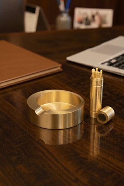 LUKREA Pirinç El Yapımı Puroluk, Küllük Crescent