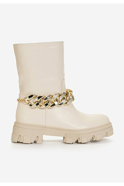 B T Shoes Béžové dámské kotníkové boty Julieta