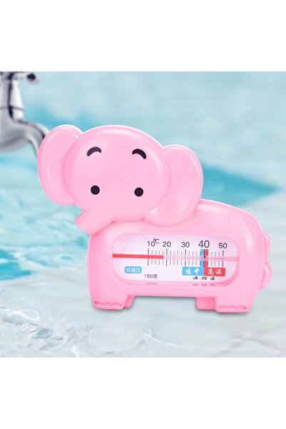 Flippy Bath Thermometer, Floating, Waterproof, Multifunctional, Elephant Model, 11.5x9x2 cm, Pink