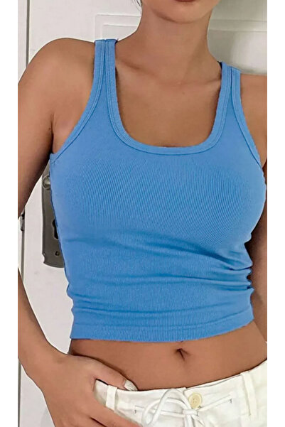 greymoda Women's Ribbed Crop Top