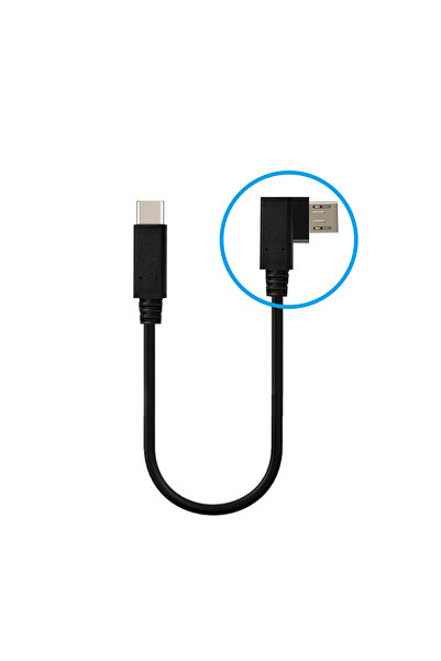 Choice كابل USB C إلى Micro USB بزاوية من مادة PVC بطول 0.2 متر، كابل مزامنة ...