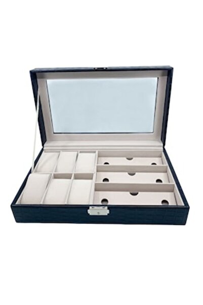 Doty - Cutie de depozitare 2 în 1 cu 6 spații pentru ceasuri și 3 spații pent...