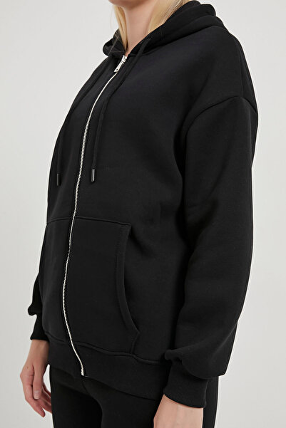 Arma Life Γυναικείο φούτερ ARMALIFE 2501 με φερμουάρ, μεγάλου μεγέθους, με κουκούλα και σαρδόνικο σχέδιο