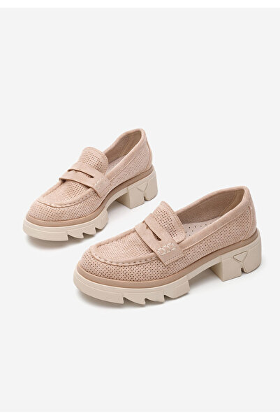 B T Shoes Khaki mokasíny dámské Lerina V2