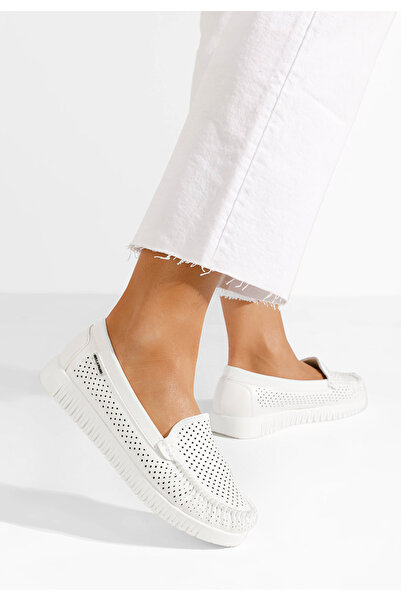 B T Shoes μοκασινια καλοκαιρινα Lynna V7 λευκά
