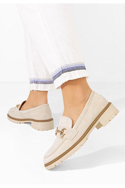 B T Shoes Béžové dámské mokasíny Erlinda