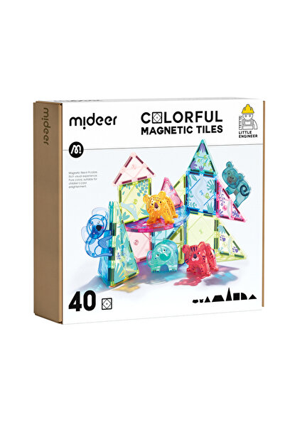 Mideer Colorful Magnetic Tiles 40 pcs