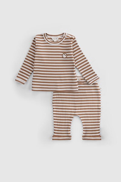 Little Gusto Organic Cotton Camisole Modal Brown Baby Set