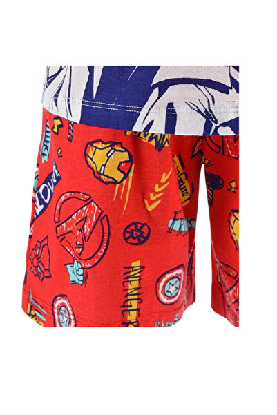 AVENGERS Children's pajamas, short sleeves, 100% cotton, red,