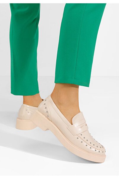 B T Shoes Béžové mokasíny dámske Kristeen