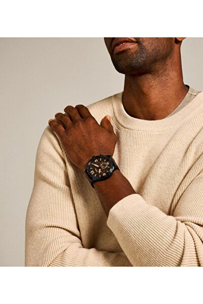 Fossil Nate Chronograph Brown Leather Watch JR1487I