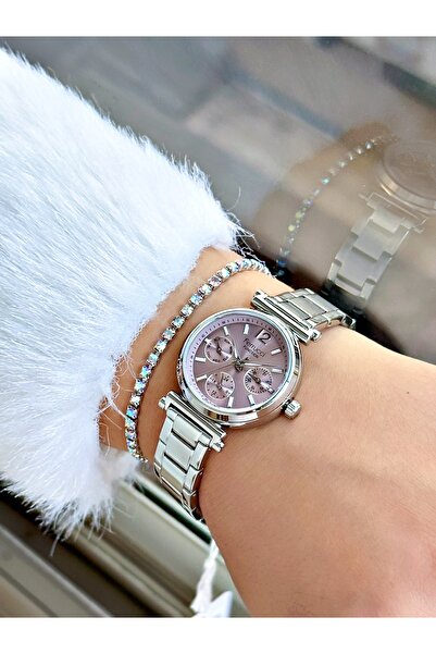 Ferrucci FUNCTION MOR KADRANLI GÜMÜŞ KADIN METAL KOL SAATİ