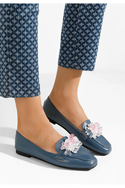 B T Shoes Μοκασίνια γυναικεια Milagros μπλε