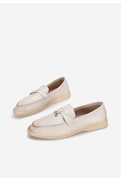 B T Shoes Béžové dámské mokasíny Anette