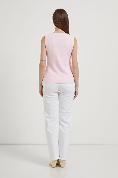 Arma Life Armalife 1182 Gold Button Detail Knitted Women's Vest