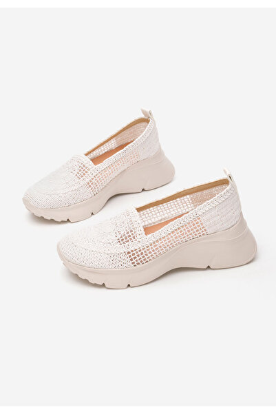 B T Shoes Bílé mokasíny na platformě Willena