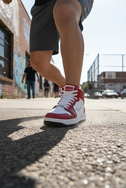 Lescon Cizme sport pentru bărbați Elite Max alb-roșu