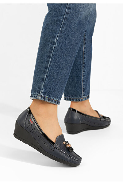 B T Shoes Μοκασίνια με πλατφόρμα Evomela Νειβι