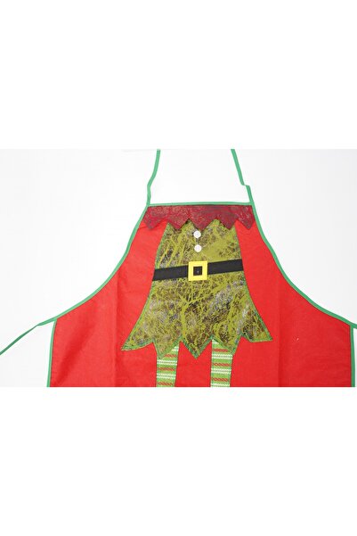 Flippy Christmas apron, Flippy, with elf pattern, red, for adults, polyester
