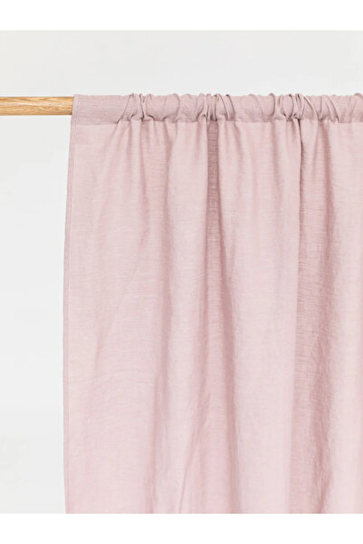 KÜTÜKhouse Pembe Çubuk Cepli Perde 200x230 cm Tek Parça