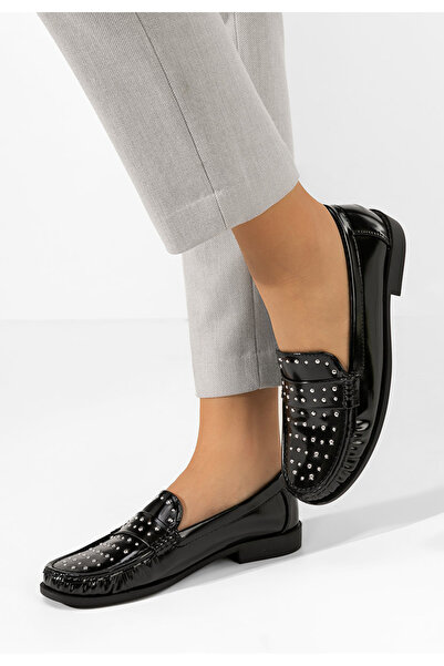 B T Shoes Černé dámské mokasíny Preston