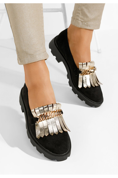 B T Shoes Mocasini dama eleganti Kanesha negri