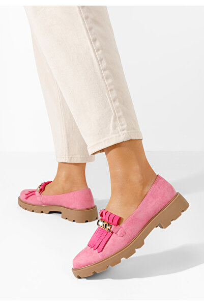 B T Shoes Fuchsiové mokasíny dámské Kanesha